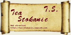 Tea Stokanić vizit kartica